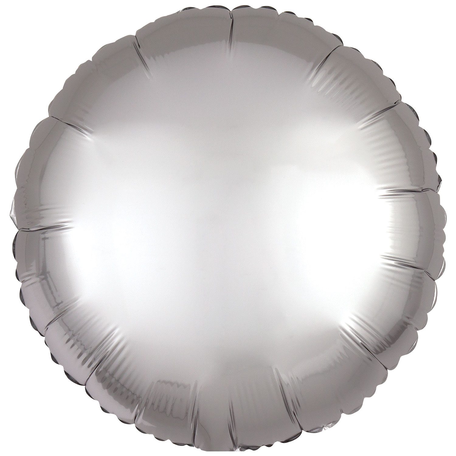Amscan 18 inch Silk Lustre Silver Circle Foil Balloon