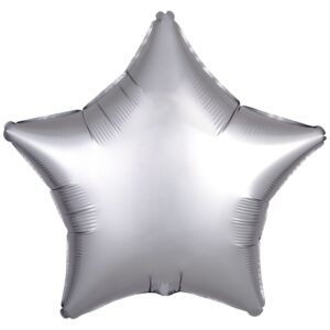 Amscan 18 inch Silk Lustre Silver Star Foil Balloon