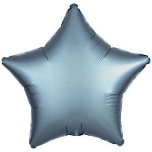 Amscan 18 inch Silk Lustre Steel Blue Star Foil Balloon