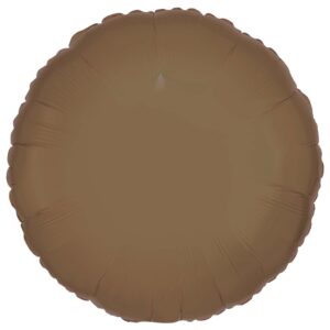 Amscan 18 inch Silk Lustre Truffle Circle Foil Balloon