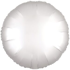 Amscan 18 inch Silk Lustre White Circle Foil Balloon