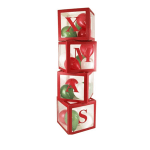 Eurowrap Christmas Red Balloon Boxes & Letters 4PK