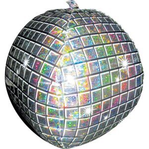 Amscan Anagram 15 inch Disco Ball Holographic Foil Balloon_1803101
