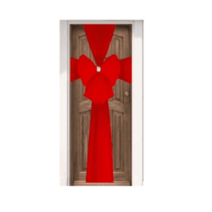 Festive Door Bow Red MS4096