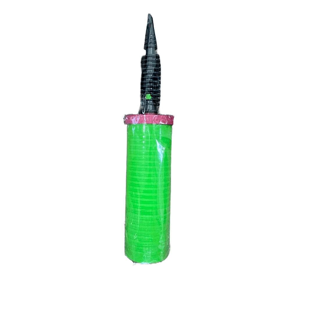 hand held green pump
