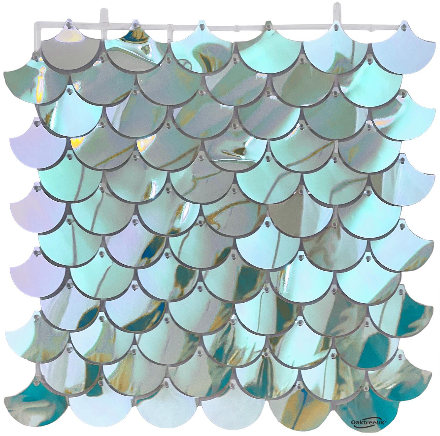 Oaktree Sequin Wall Panel Mermaid Iridescent Scales