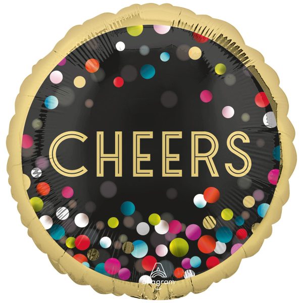 Amscan 17 inch Colourful Confetti Cheers New Year Foil Balloon_4378301 b