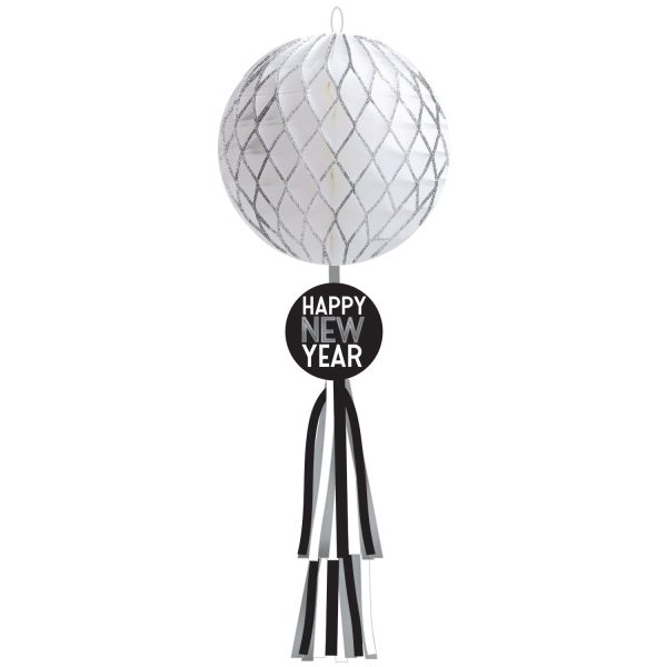 Amscan 27 inch Hanging Honeycomb Decoration Silver_290102
