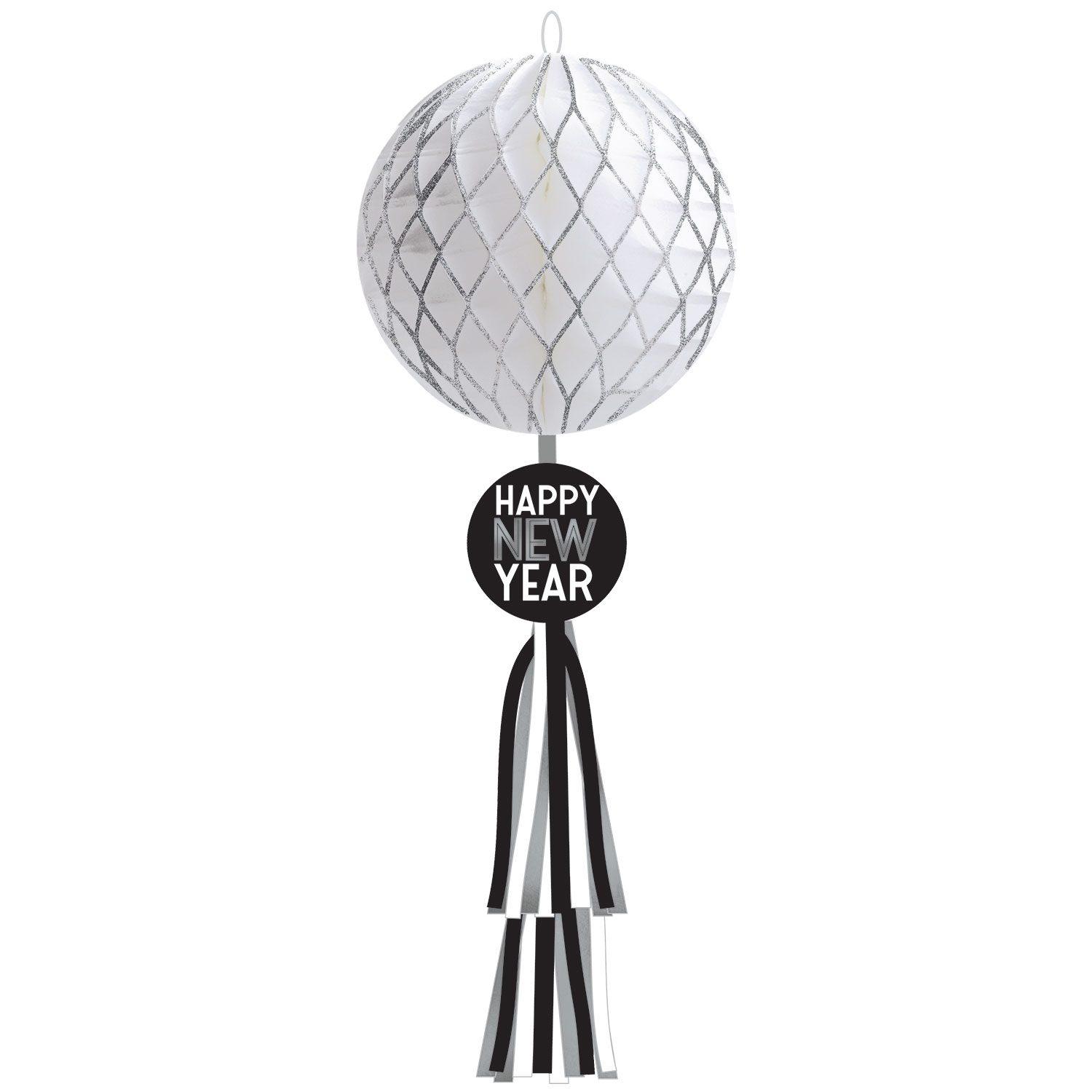 Amscan 27 inch Hanging Honeycomb Decoration Silver_290102