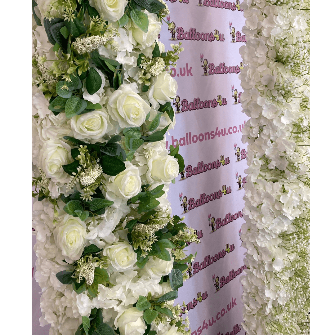 Artificial Flower Table Runner 2M Centrepiece Roses & Gypsophila - Image 3