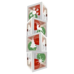 Christmas White Balloon Boxes & Letters 4PK_X-31691-XBC