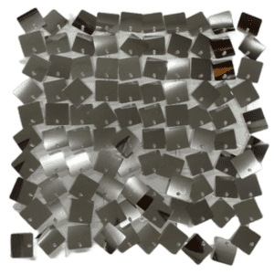 Sequin Wall Panel Metallic Silver Squares