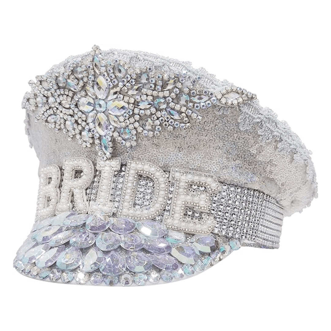 Silver Sparkling Rhinestone Bridal Hen Party Hat_BH01 b