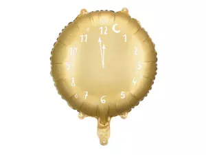Party Deco 14 inch Gold New Year Clock Foil Balloon_FB159