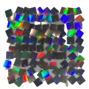 Sequin Wall Panel Metallic Iridescent Squares