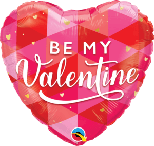 Qualatex 18 inch Be My Valentine Red Heart Foil Balloon 24784