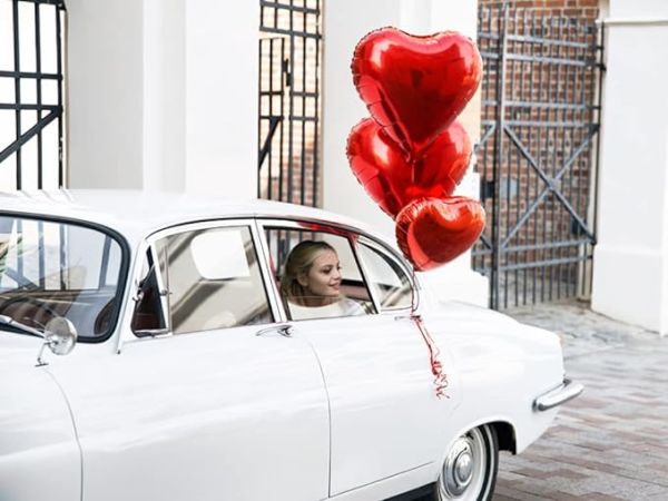 Party Deco 18 inch Red Heart Foil Balloon_FB9m_007_b