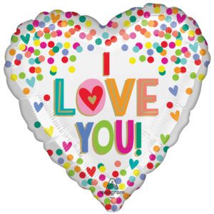 Amscan 17 inch I love You Rainbow Dots Foil Balloon_4511201
