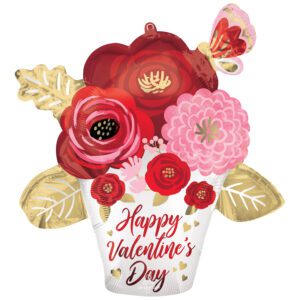 Amscan 26 inch Painted Flowers SuperShape Satin Luxe Foil Balloons_4364101