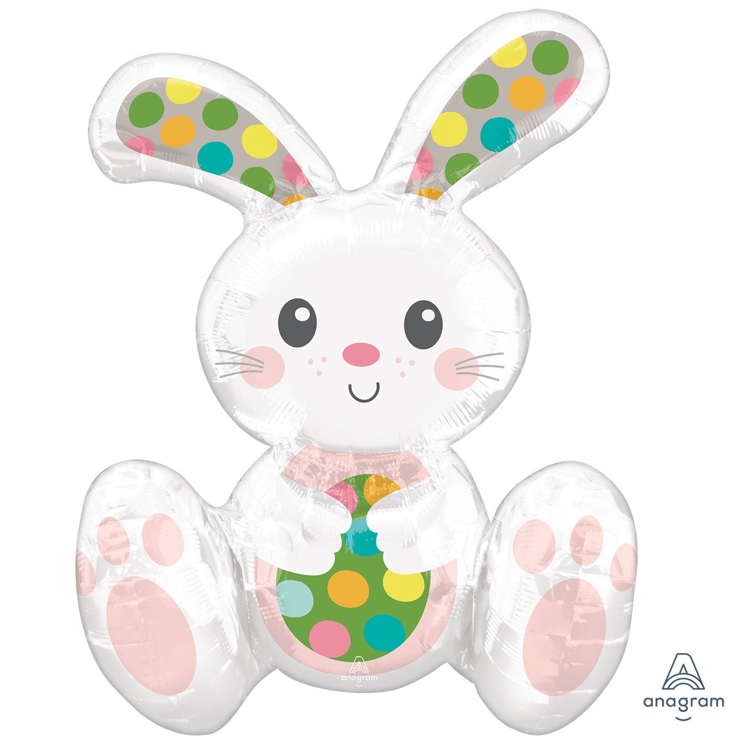 Amscan 46 inch Spotted Easter Bunny AirLoonz Foil Balloon_4235701
