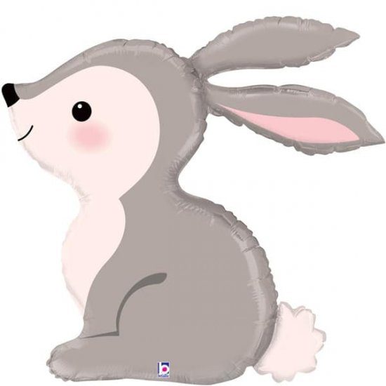 Betallic 36 inch Woodland Grey Bunny Foil Balloon_35879P