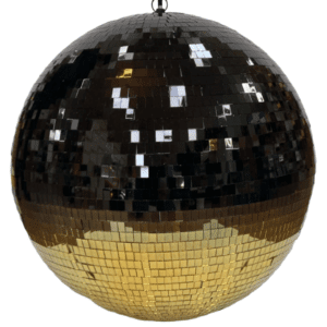 Disco Ball Black Gold Ombre