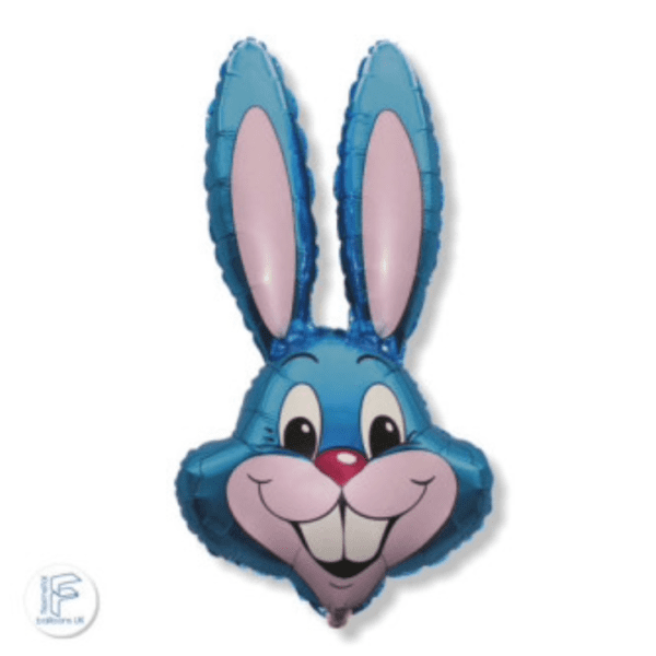 Buy Flexmetal 16 inch Blue Bunny Rabbit Head Mini Foil Balloon ...