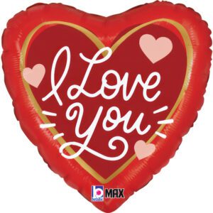 Grabo 18 inch You Have My Heart-I Love You Red Foil Balloon_26332P
