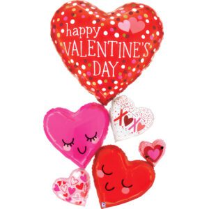 Grabo 70 inch Special Delivery Valentine Happy Hearts Foil Balloon