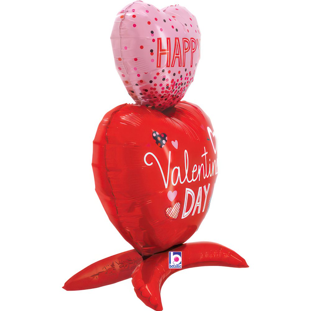 Grabo 39 inch Standup Valentine's Day Heart Foil Balloon - Image 2