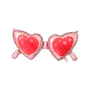Party Deco 115x52cm Love Heart Glasses Foil Balloon (Air Fill) FB147