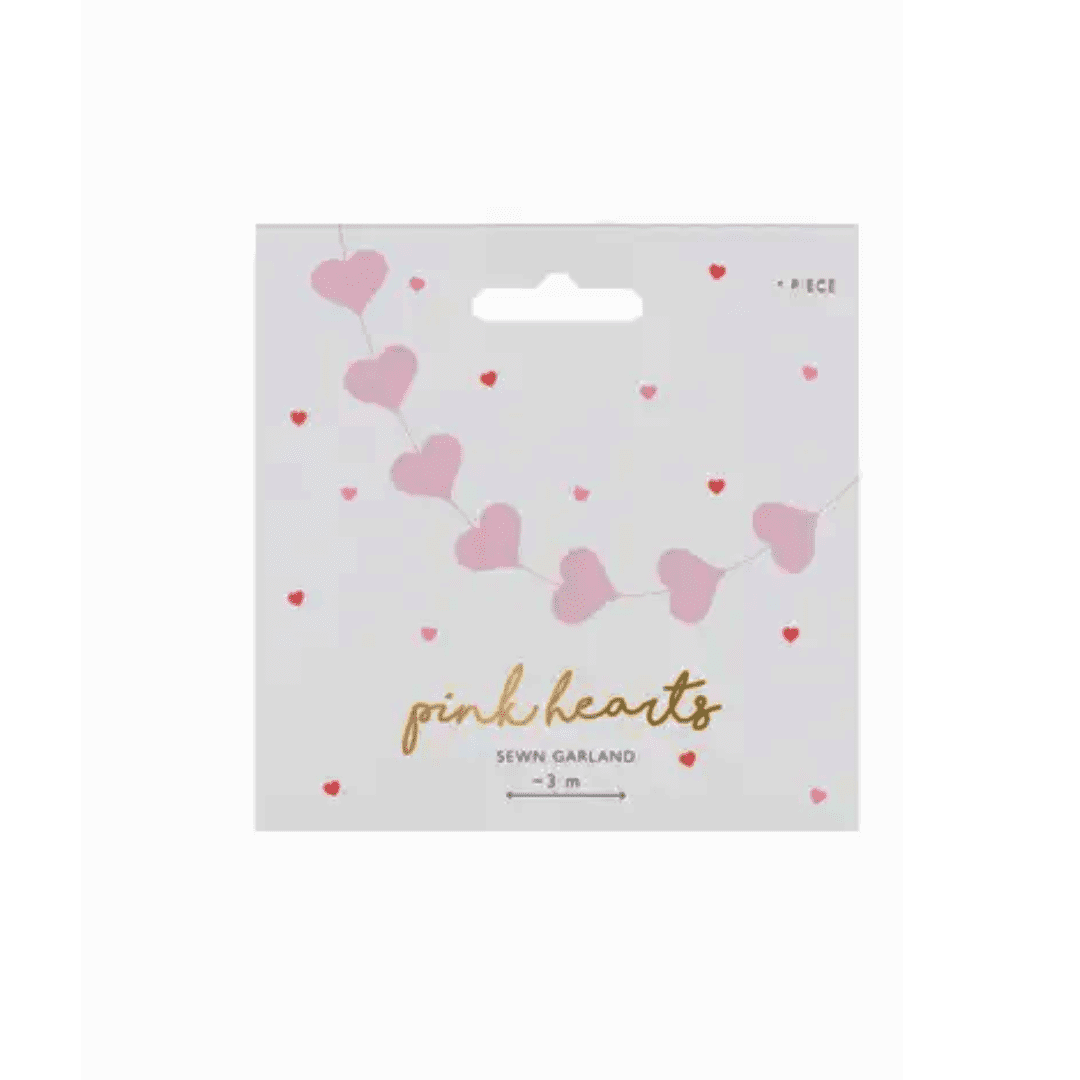 Party Deco Pink Hearts Paper Garland 3M_GL30-081 b