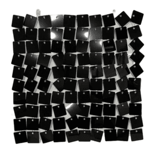 Sequin Wall Panel Metallic Black Squares