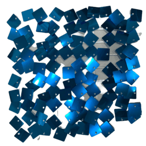 Sequin Wall Panel Metallic Blue Squares