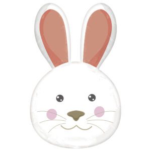 Amscan 18 inch Large Bunny Head Foil Balloon 9916127-1-3-1500+