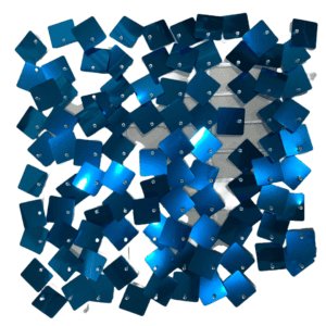 Sequin Wall Panel Metallic Blue Squares