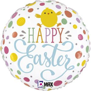 18 inch Easter Dots Chick Foil Balloon_26247P-P