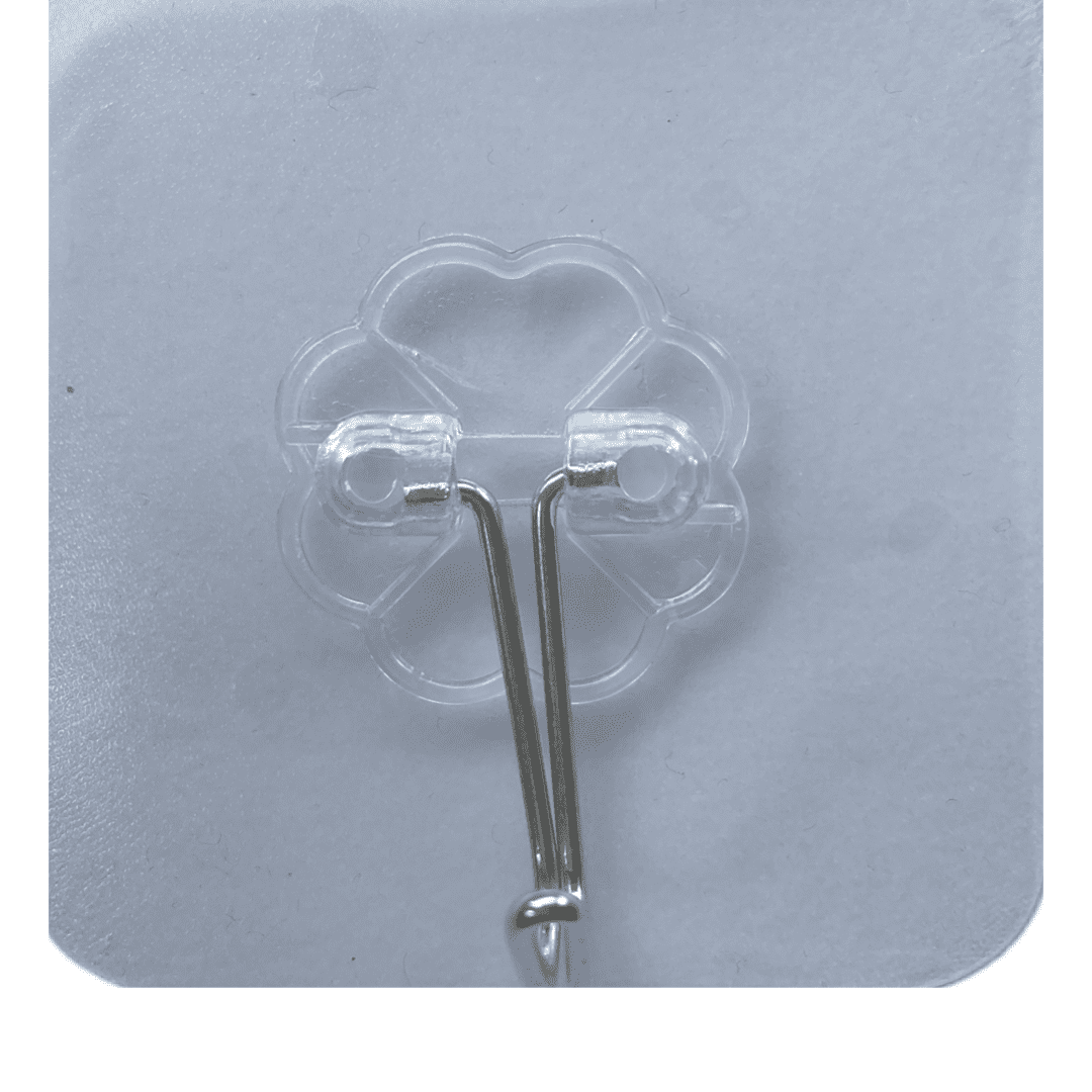 Self Adhesive Clear Hanging Hooks 10pk