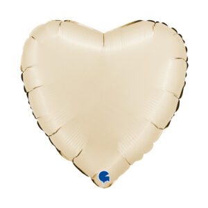 Grabo 18 inch Satin Cream Heart Foil Balloon_