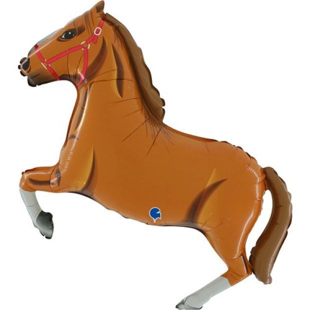 Grabo 34 inch Horse Light Brown Foil Balloon_180lbr