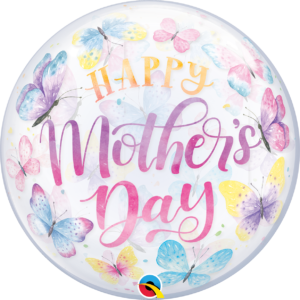 Qualatex 22 inch Mother's Day Butterflies Bubble Balloon_24900B_F