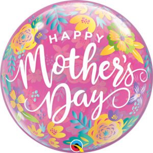 Qualatex 22 inch Mother's Day Colourful Floral Bubble Balloon_17420-500__89777