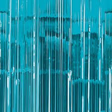 1M x 2.5M Metallic Aqua Foil Curtains