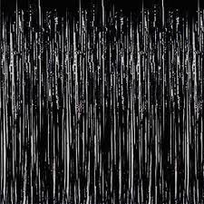 1M x 2.5M Metallic Black Foil Curtains