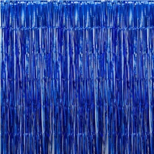 1M x 2.5M Metallic Blue Foil Curtains
