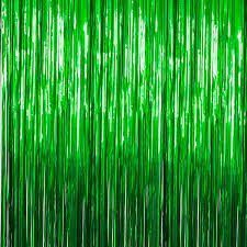 1M x 2.5M Metallic Green Foil Curtains