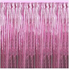 1M x 2.5M Metallic Pink Foil Curtains
