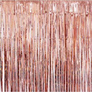 1M x 2.5M Metallic Rose Gold Foil Curtains_