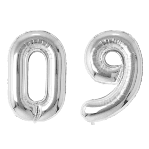 40 inch Silver Foil Number Balloons
