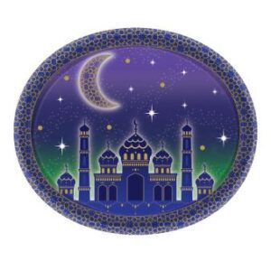 Amscan Eid Oval Paper Platters 30cm (12)_591962